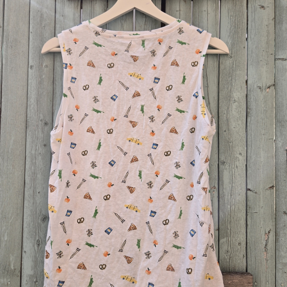 J.Crew Women’s NYC Print Tie-Front Tank – Size Small - Picture 2 of 2